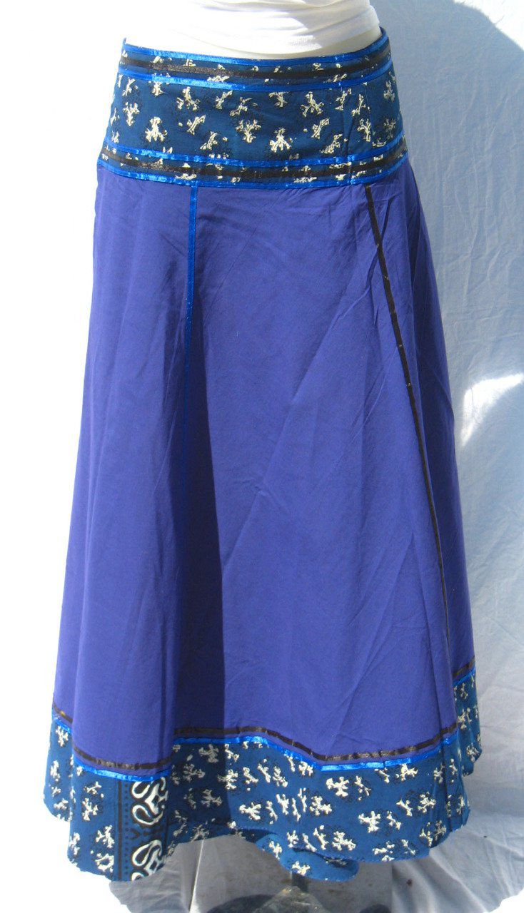 Jupe longue bleue violet