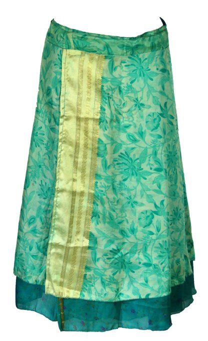 jupe mi longue soie bleue