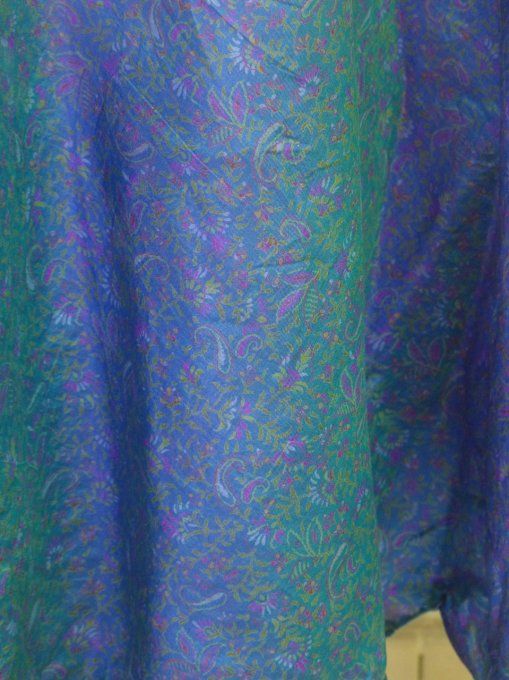 Jupe longue turquoise "tachée"