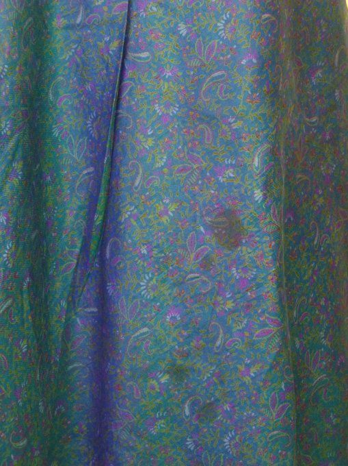 Jupe longue turquoise "tachée"