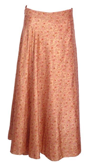 Jupe longue en soie aux tons pastels