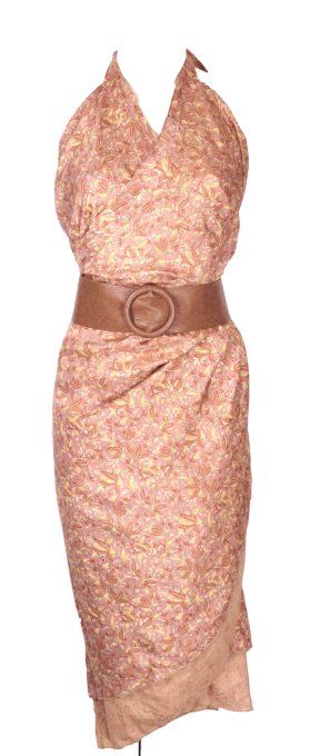 Jupe longue en soie aux tons pastels