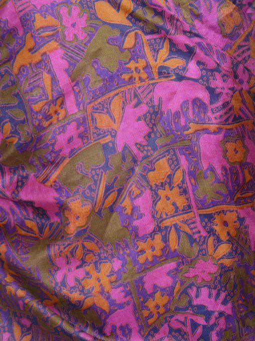 Jupe longue en soie violette