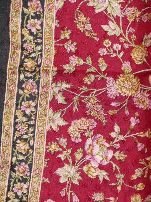 Jupe mi longue en soie fushia et violet