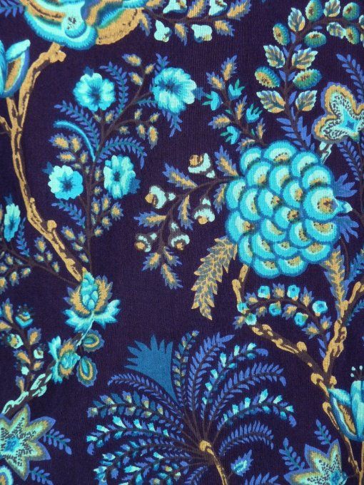 Veste en coton bleu et noir