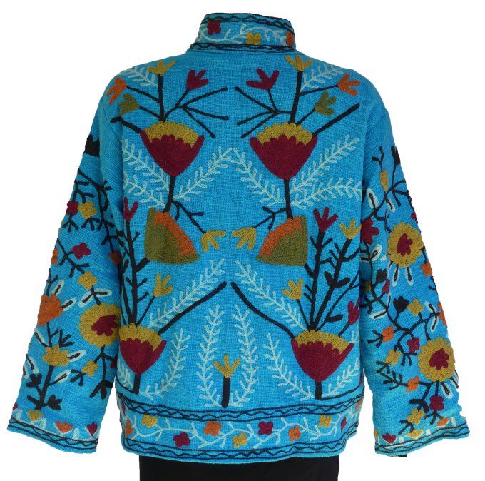 Veste SUZANI bleu turquoise